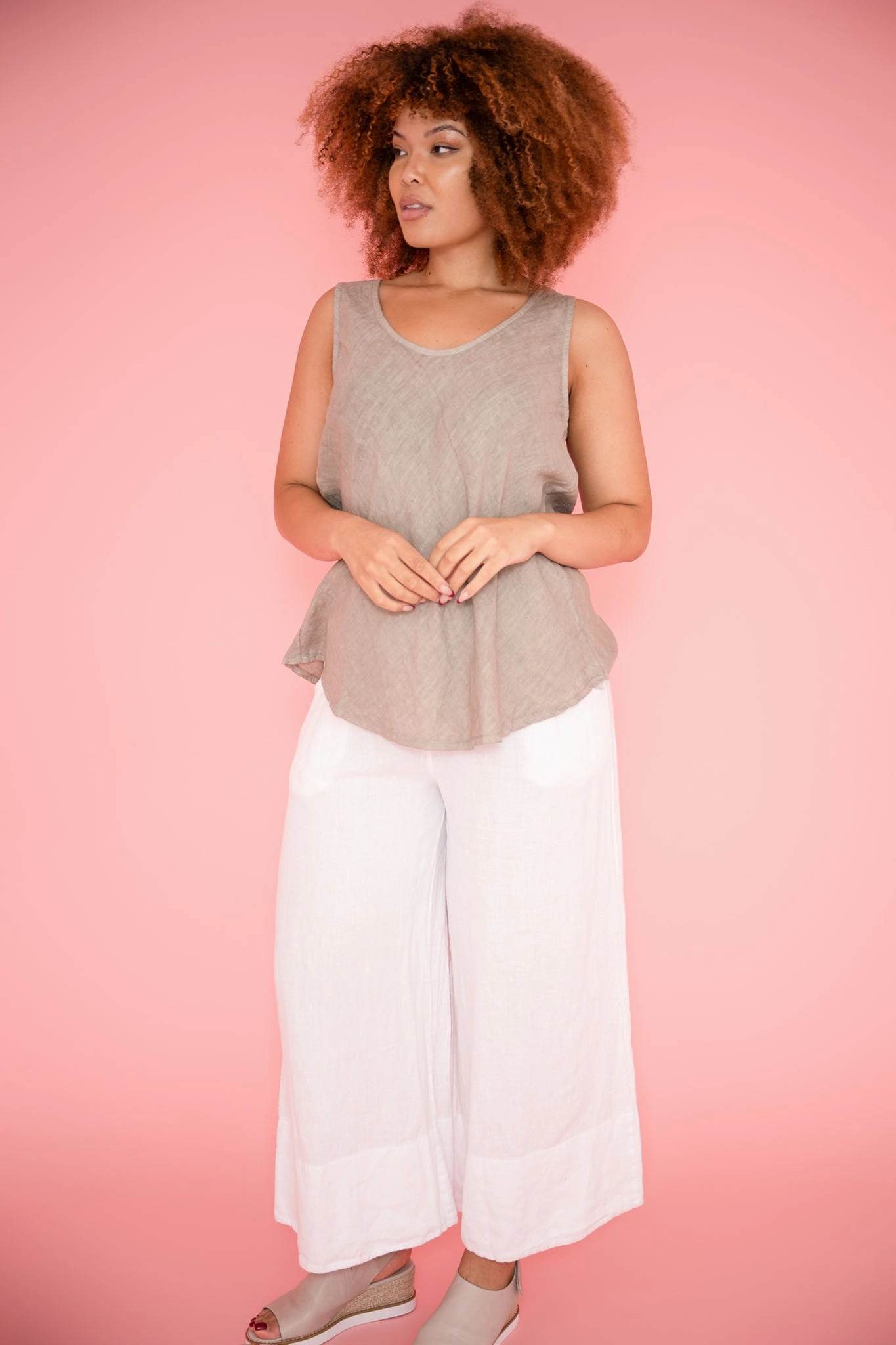 Camio Linen Tank Top | Fango