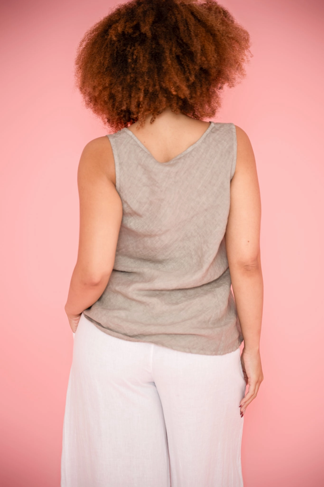 Camio Linen Tank Top | Fango