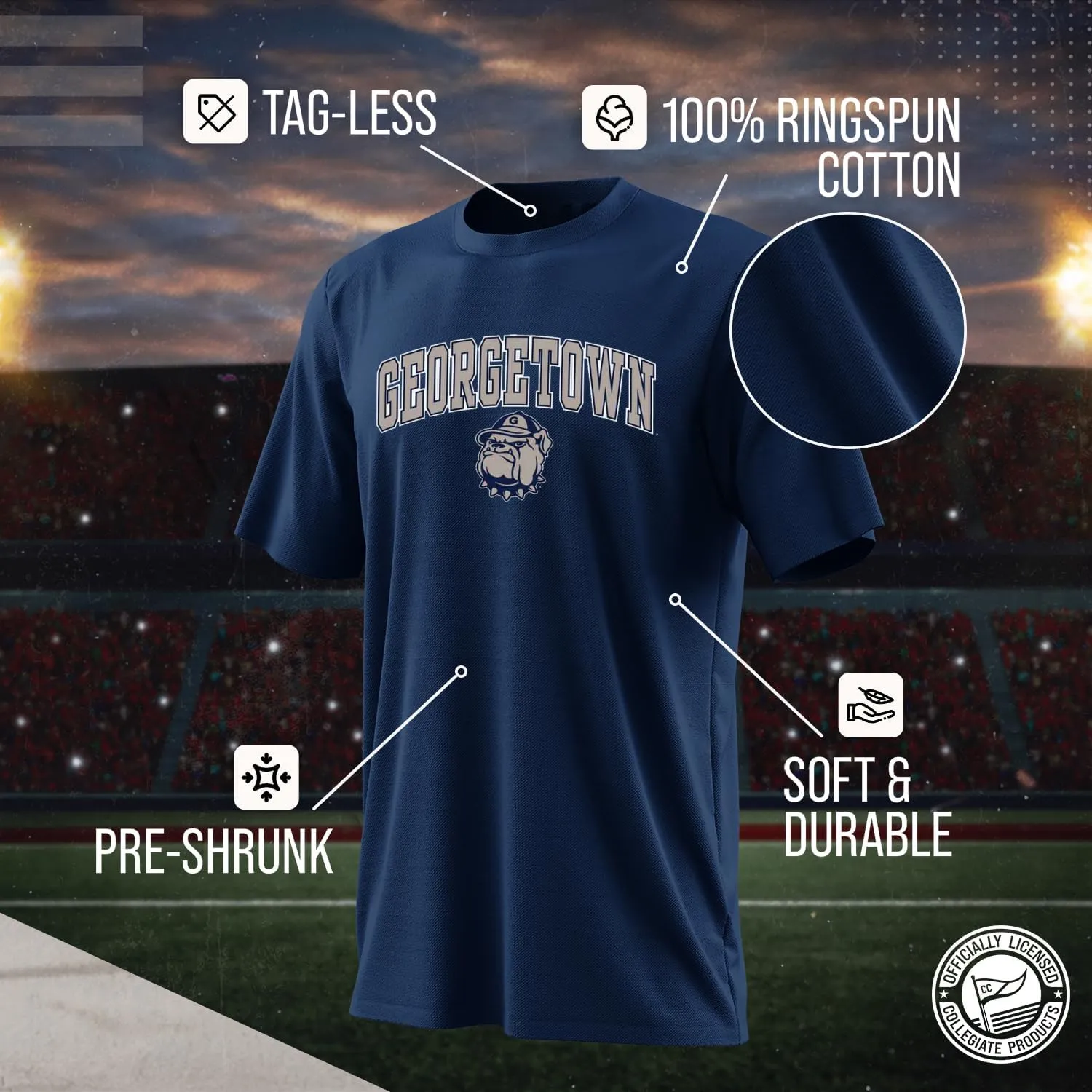 Campus Colors NCAA Adult Gameday Cotton T-Shirt