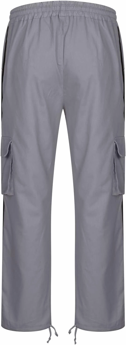 Cargo Pants for Men Relax Fit Elastic Waist Drawstring Pants Fishing Travel Outdoor Stretch Trousers with Pockets
