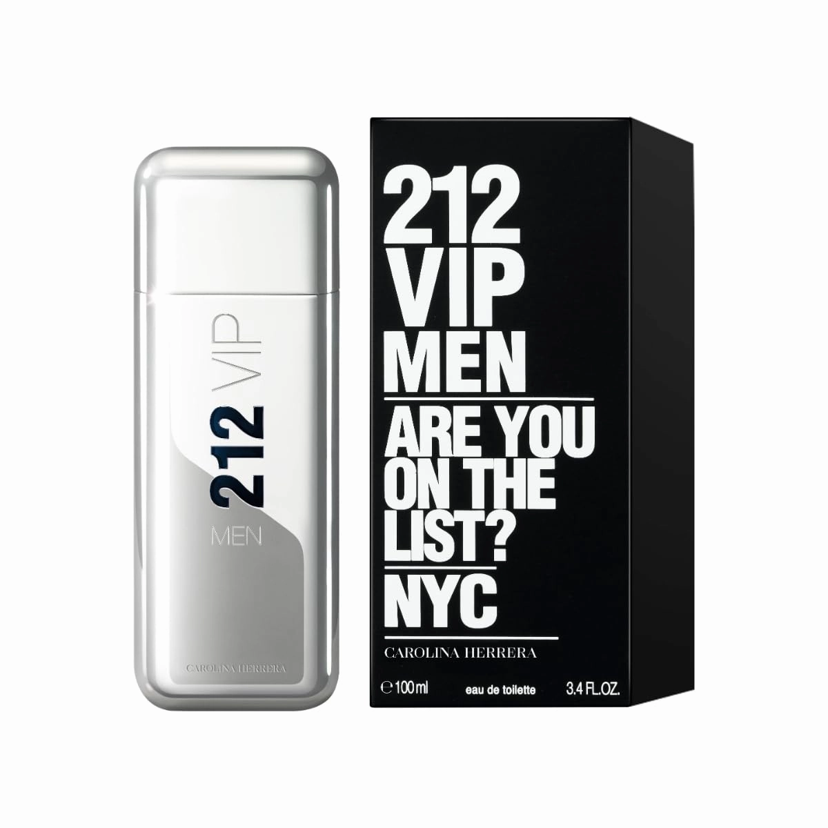 Carolina Herrera 212 VIP Men EDT Spray - Notes of Caviar, Lime, Ginger and Tonka Bean for a Fresh Woody Scent