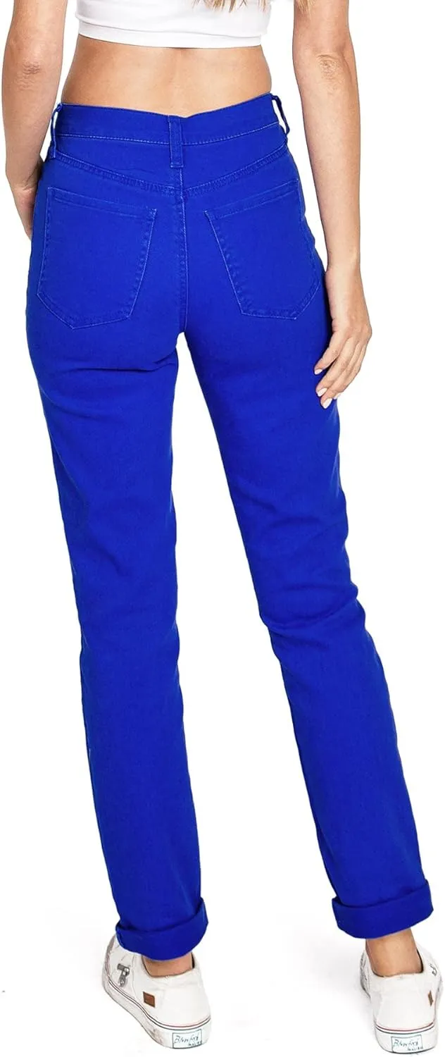 Celebrity Pink Women's Juniors High-Rise Slim Straight Leg Color Jeans