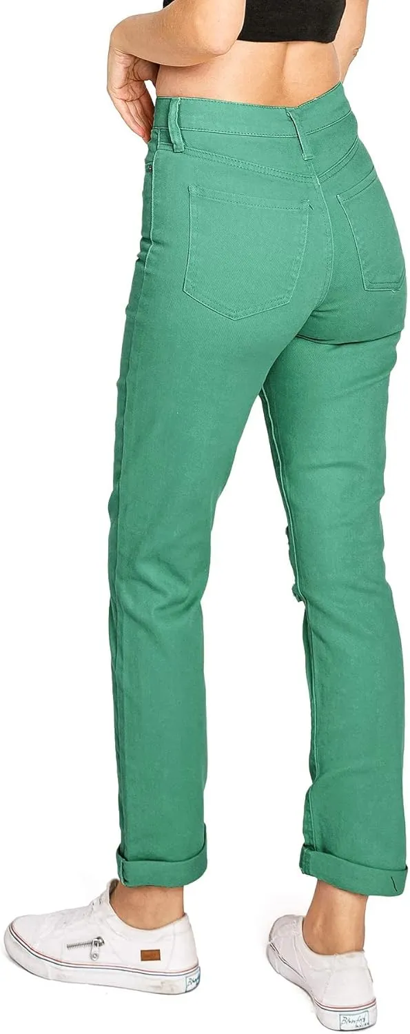 Celebrity Pink Women's Juniors High-Rise Slim Straight Leg Color Jeans