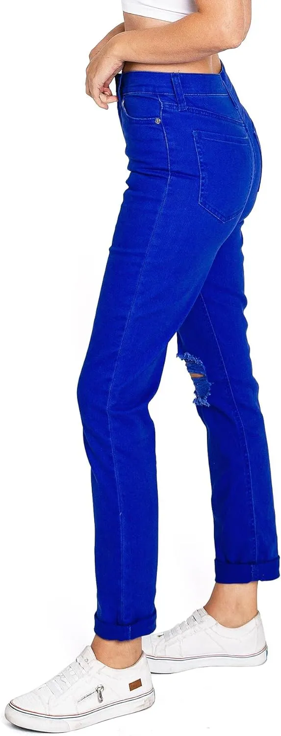Celebrity Pink Women's Juniors High-Rise Slim Straight Leg Color Jeans