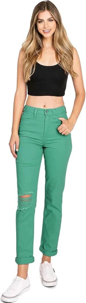 Celebrity Pink Women's Juniors High-Rise Slim Straight Leg Color Jeans