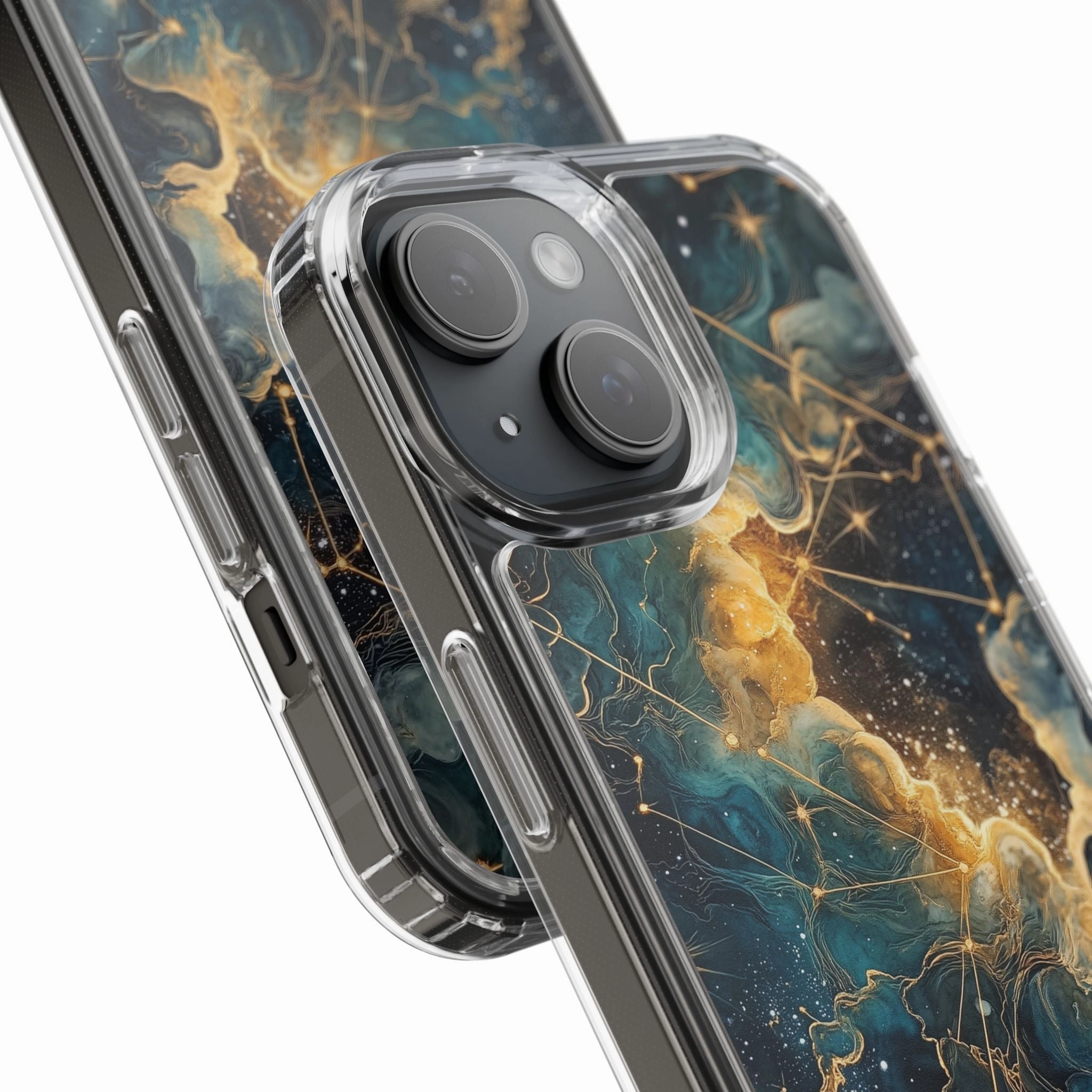 Celestial Clear iPhone Case – Starry Night Aesthetic with Cosmic Charm