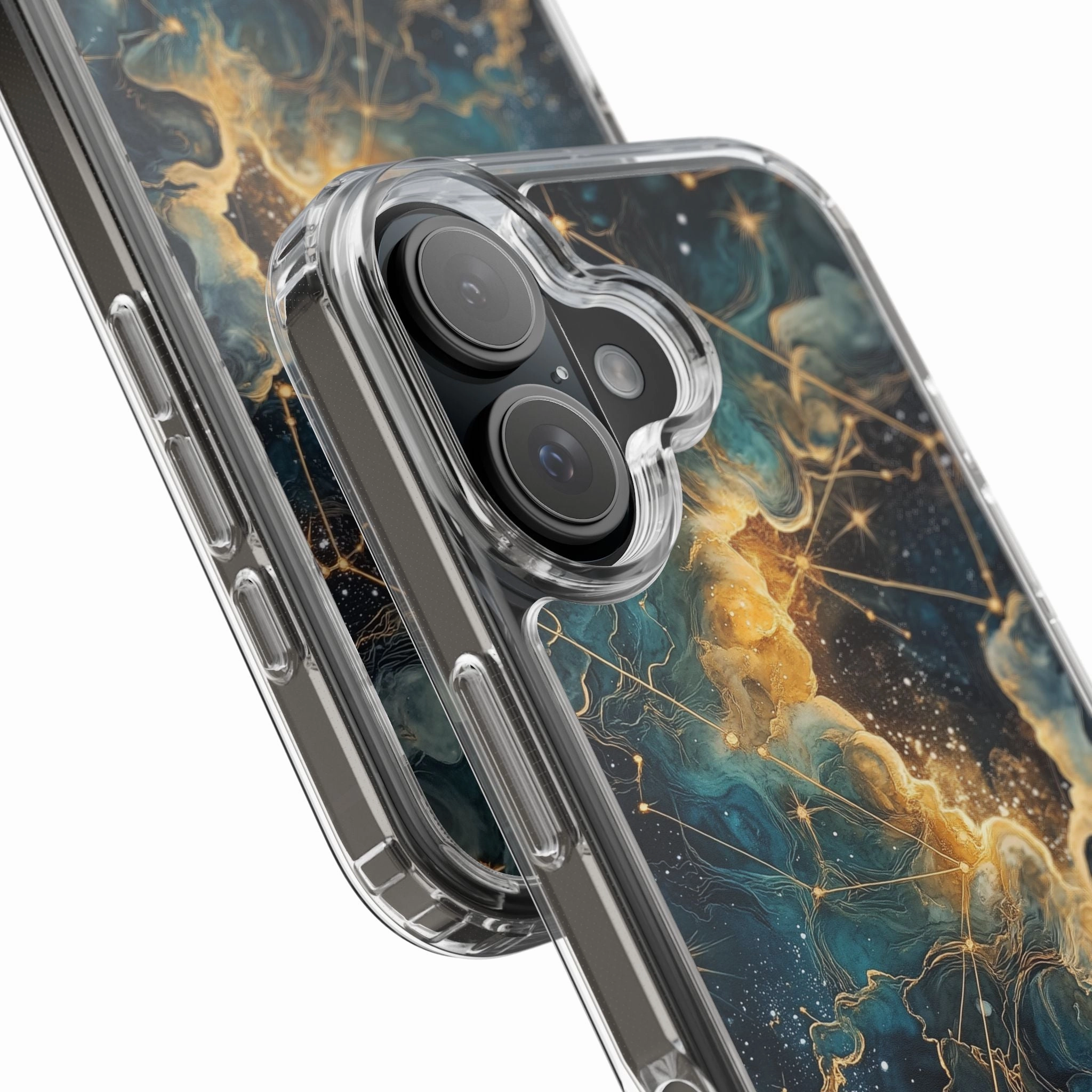 Celestial Clear iPhone Case – Starry Night Aesthetic with Cosmic Charm