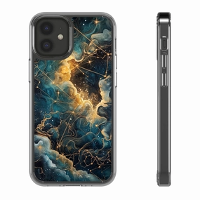 Celestial Clear iPhone Case – Starry Night Aesthetic with Cosmic Charm