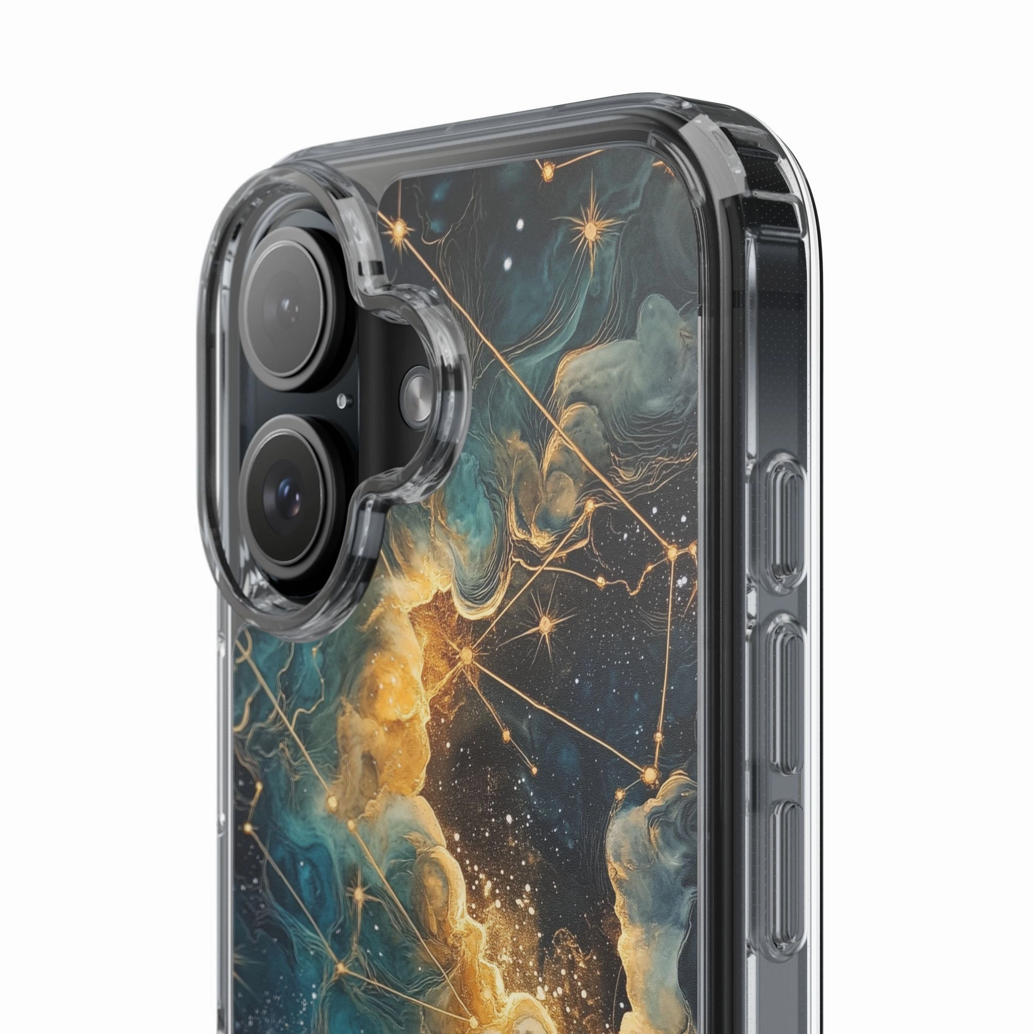 Celestial Clear iPhone Case – Starry Night Aesthetic with Cosmic Charm