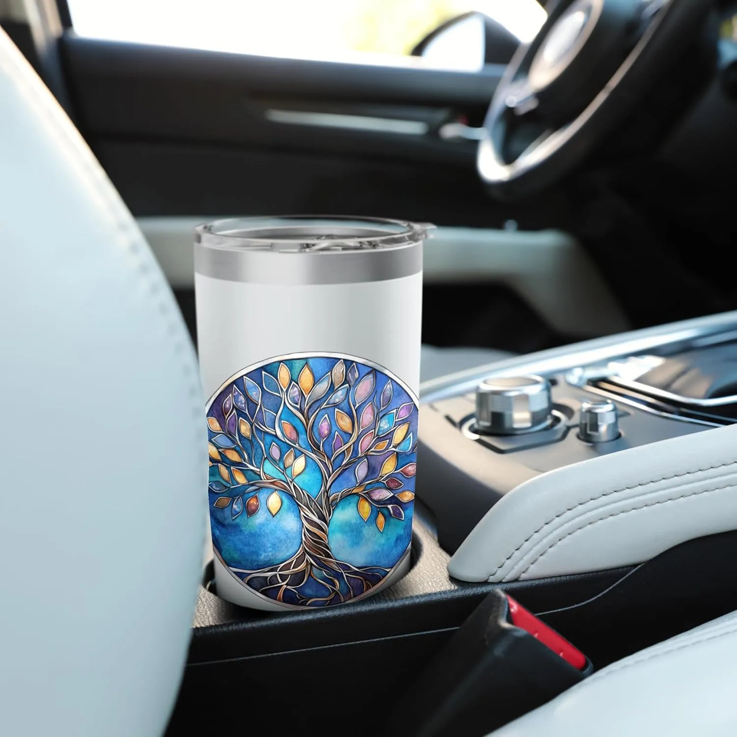 Celtic Tree of Life Symbol with Knotwork Design Stainless Steel Insulated Tumbler