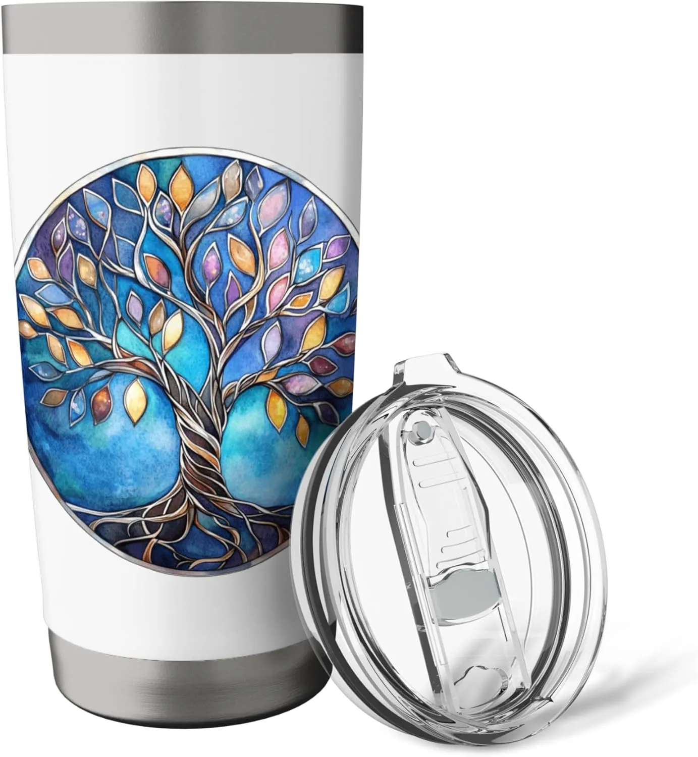 Celtic Tree of Life Symbol with Knotwork Design Stainless Steel Insulated Tumbler