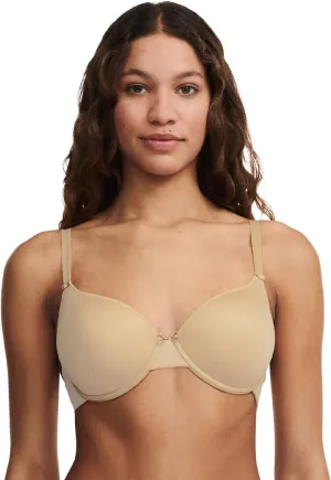 Chantelle Women's Basic Invisible Smooth T-Shirt Bra, Beige, 40B