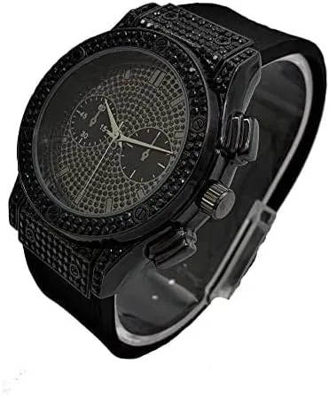 Charles Raymond Big Bling Watch Inspired by Hip Hop - Men's Iced Out Timepiece- Diamond Rhinestones on Blast - ST10311