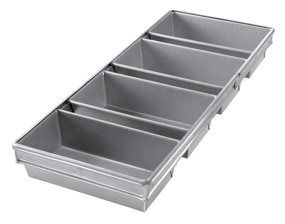 Chicago Metallic Bakeware Steel 4-Strap 10" Bread Pans with Glaze
