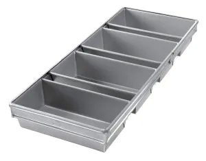 Chicago Metallic Bakeware Steel 4-Strap 10" Bread Pans with Glaze