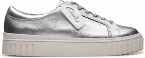 Clarks Women's Mayhill Walk Trainers, Metallic silver, 8 Women