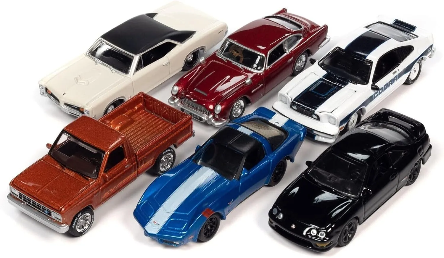 Classic Gold Collection 2023 Set B of 6 Cars Release 1 1/64 Diecast Model Cars by Johnny Lightning JLCG031B
