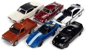 Classic Gold Collection 2023 Set B of 6 Cars Release 1 1/64 Diecast Model Cars by Johnny Lightning JLCG031B