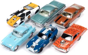 Classic Gold Collection 2023 Set B of 6 Cars Release 2 1/64 Diecast Model Cars by Johnny Lightning JLCG032B
