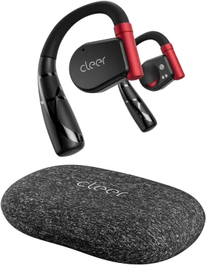 Cleer ARC II Sport Open Ear Headphones, True Wireless Ear Buds with Dual Mic, Sweat Resistant, Multi-Point Connect, 35 Hrs Playtime, Secure Fit, Bluetooth 5.3 Earbuds with Ear Hooks, Preset EQ, Black