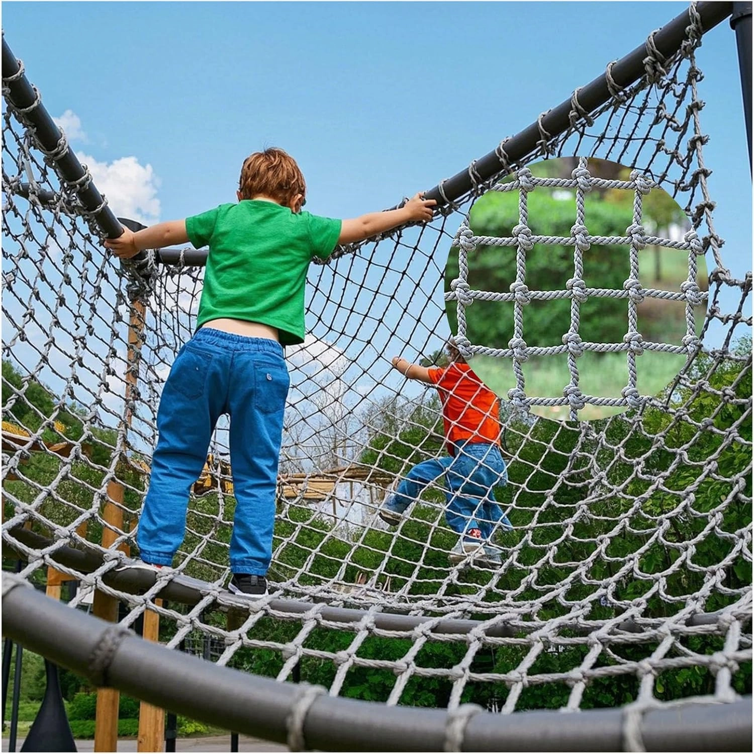 Climbing Net for Kids Outdoor - Heavy-Duty Safety Cargo Net Climbing Rope Net,Swing Sets for Backyard Playground Treehouse,100x300cm