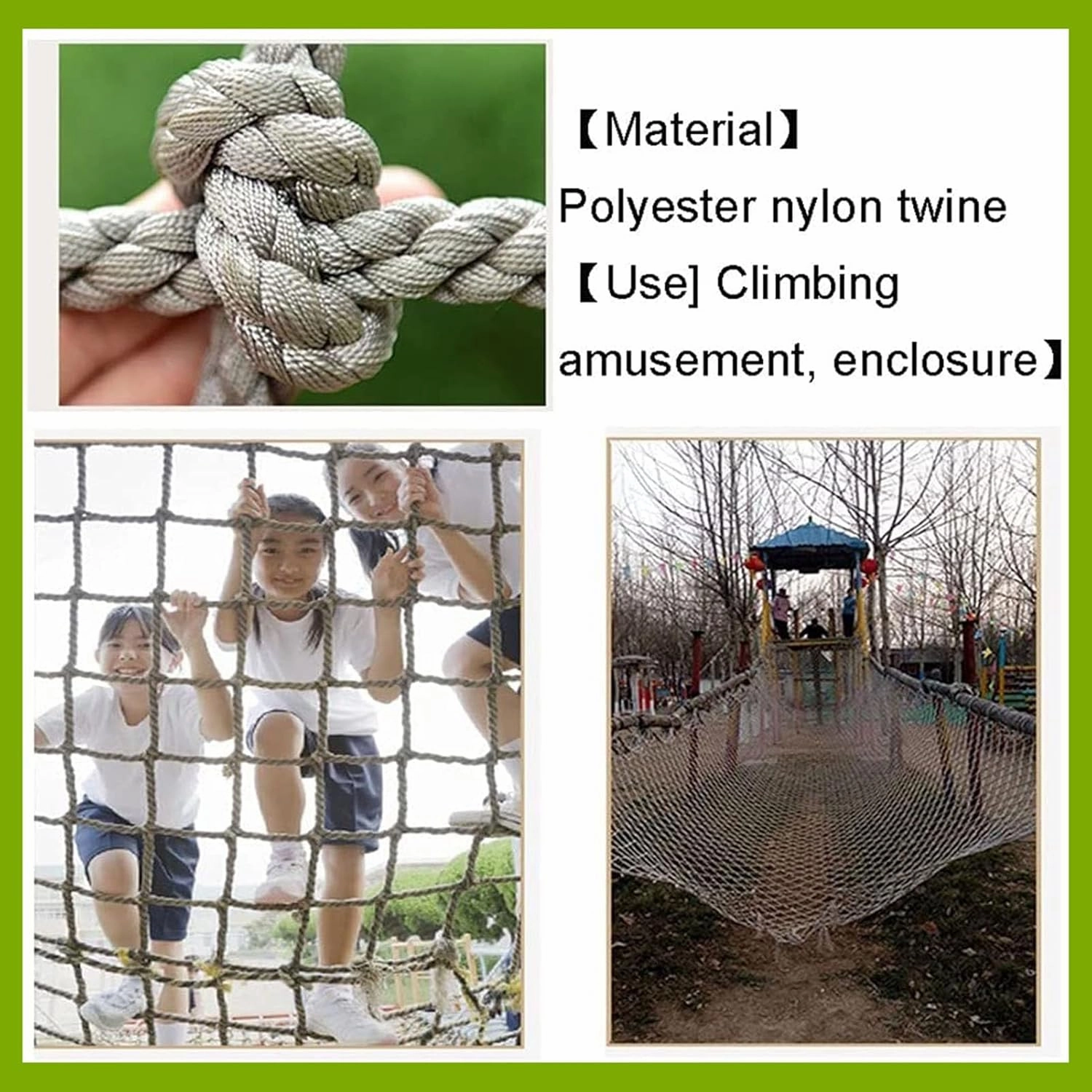 Climbing Net for Kids Outdoor - Heavy-Duty Safety Cargo Net Climbing Rope Net,Swing Sets for Backyard Playground Treehouse,100x300cm