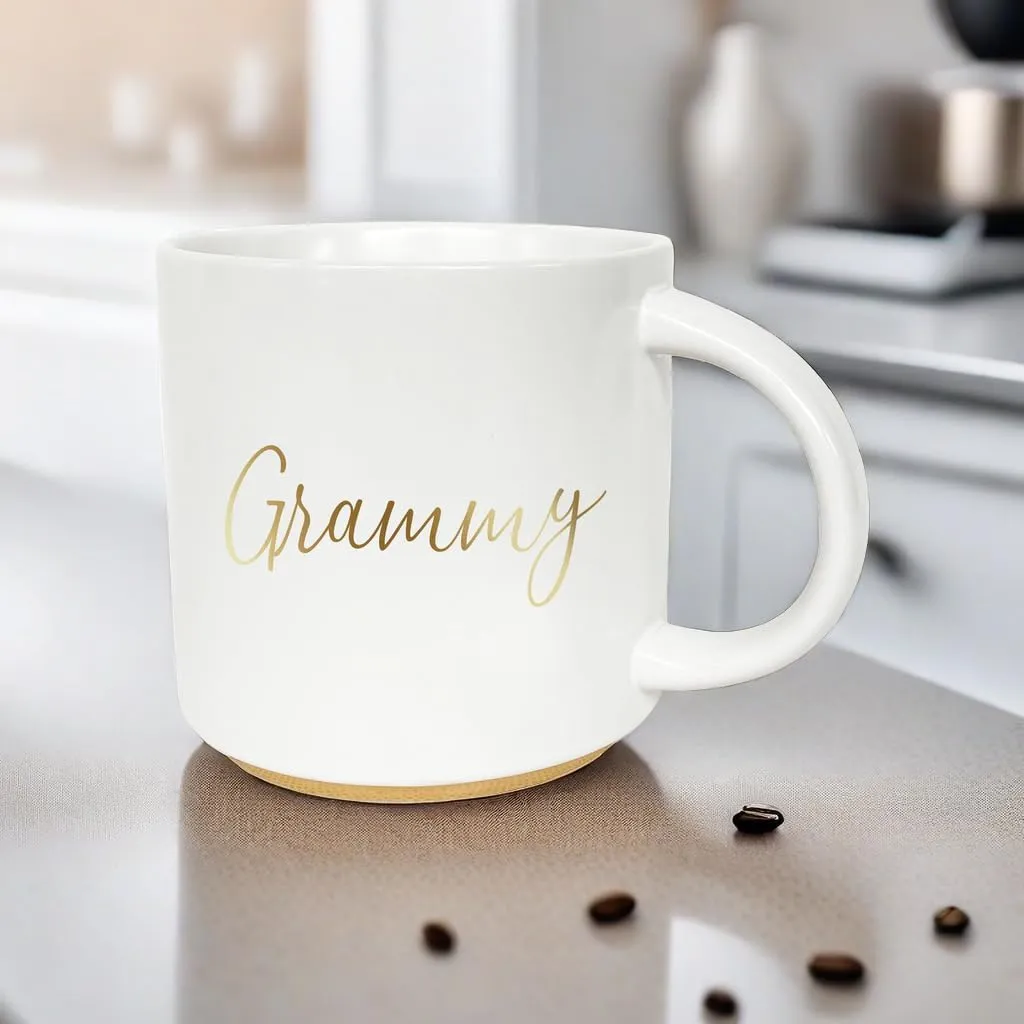 COLLECTIVE HOME - Charming Quips Mug, 15 oz Ceramic Coffee Cup with Heartwarming Sayings, Ideal Keepsake for Family Members, Thoughtful Gift for Relatives (Grammy)