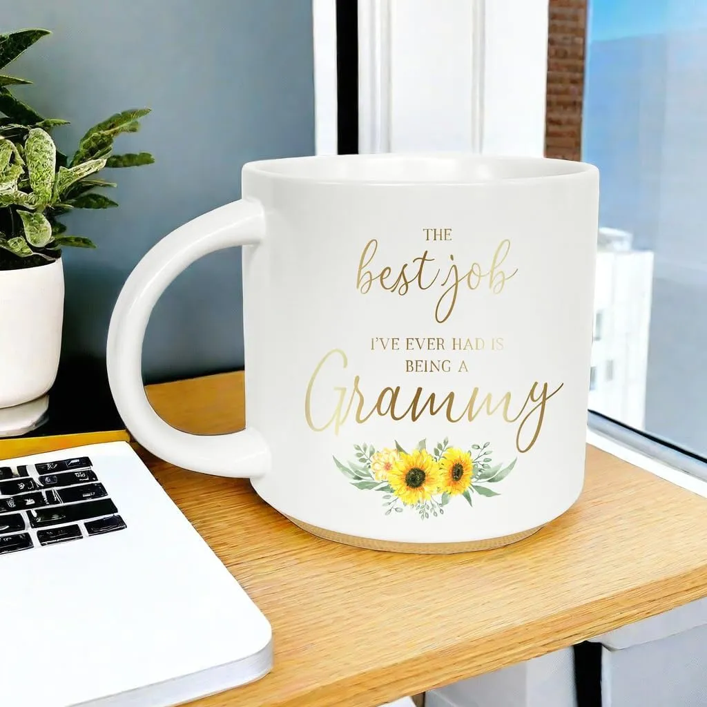 COLLECTIVE HOME - Charming Quips Mug, 15 oz Ceramic Coffee Cup with Heartwarming Sayings, Ideal Keepsake for Family Members, Thoughtful Gift for Relatives (Grammy)