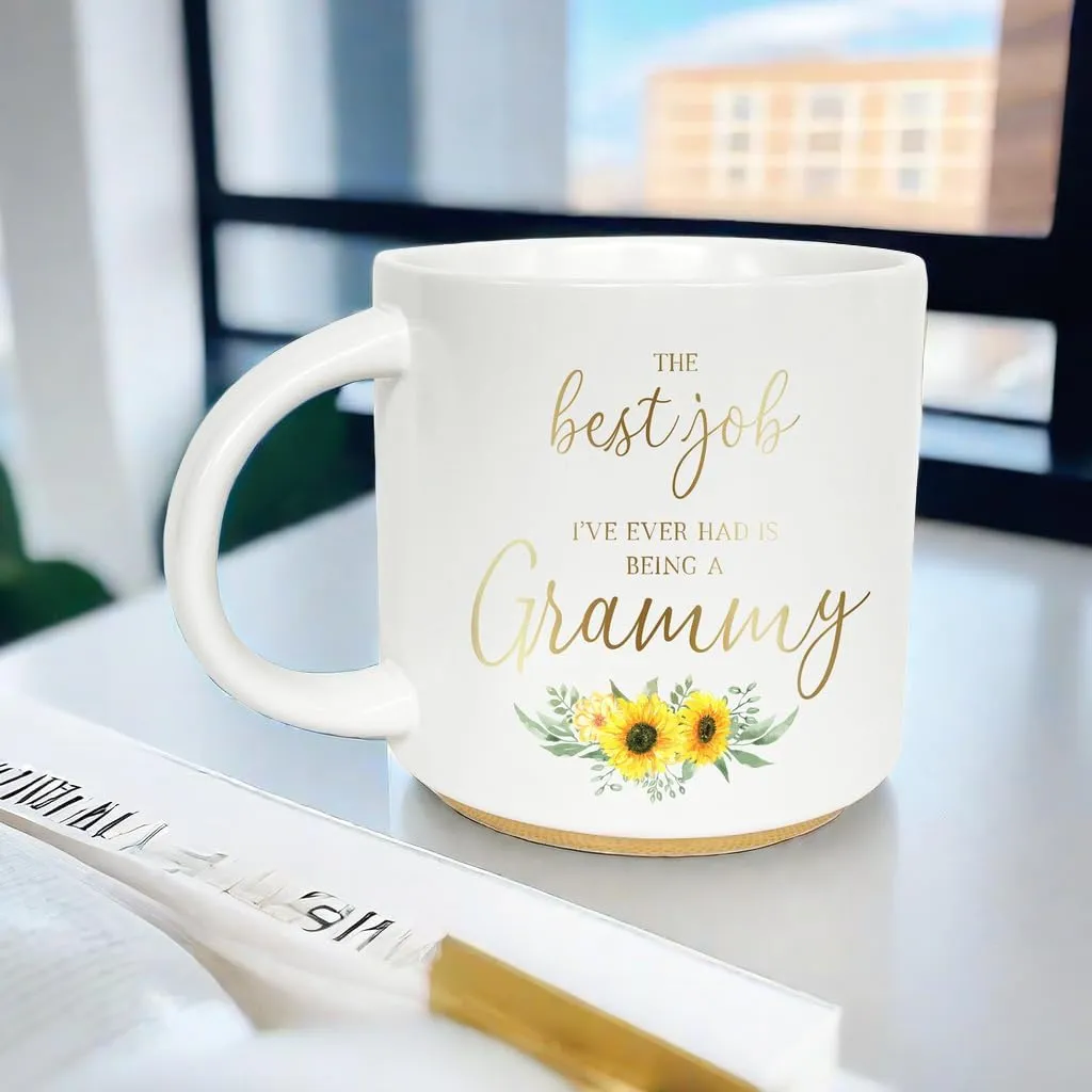 COLLECTIVE HOME - Charming Quips Mug, 15 oz Ceramic Coffee Cup with Heartwarming Sayings, Ideal Keepsake for Family Members, Thoughtful Gift for Relatives (Grammy)