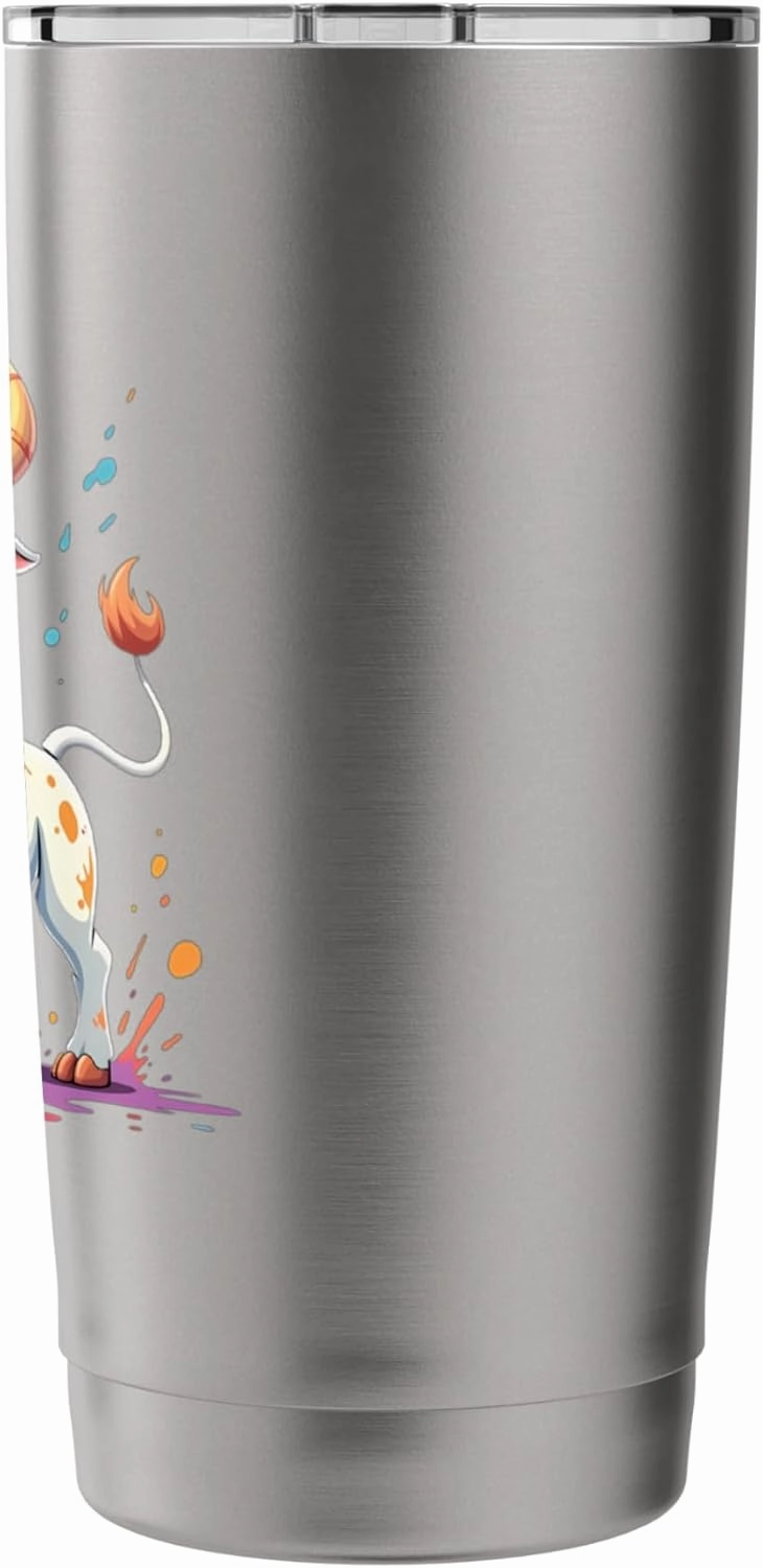 Colorful cartoon bull with splashes Stainless Steel Insulated Tumbler