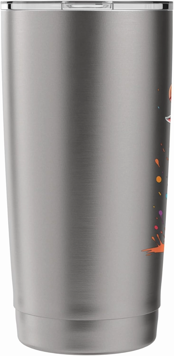Colorful cartoon bull with splashes Stainless Steel Insulated Tumbler