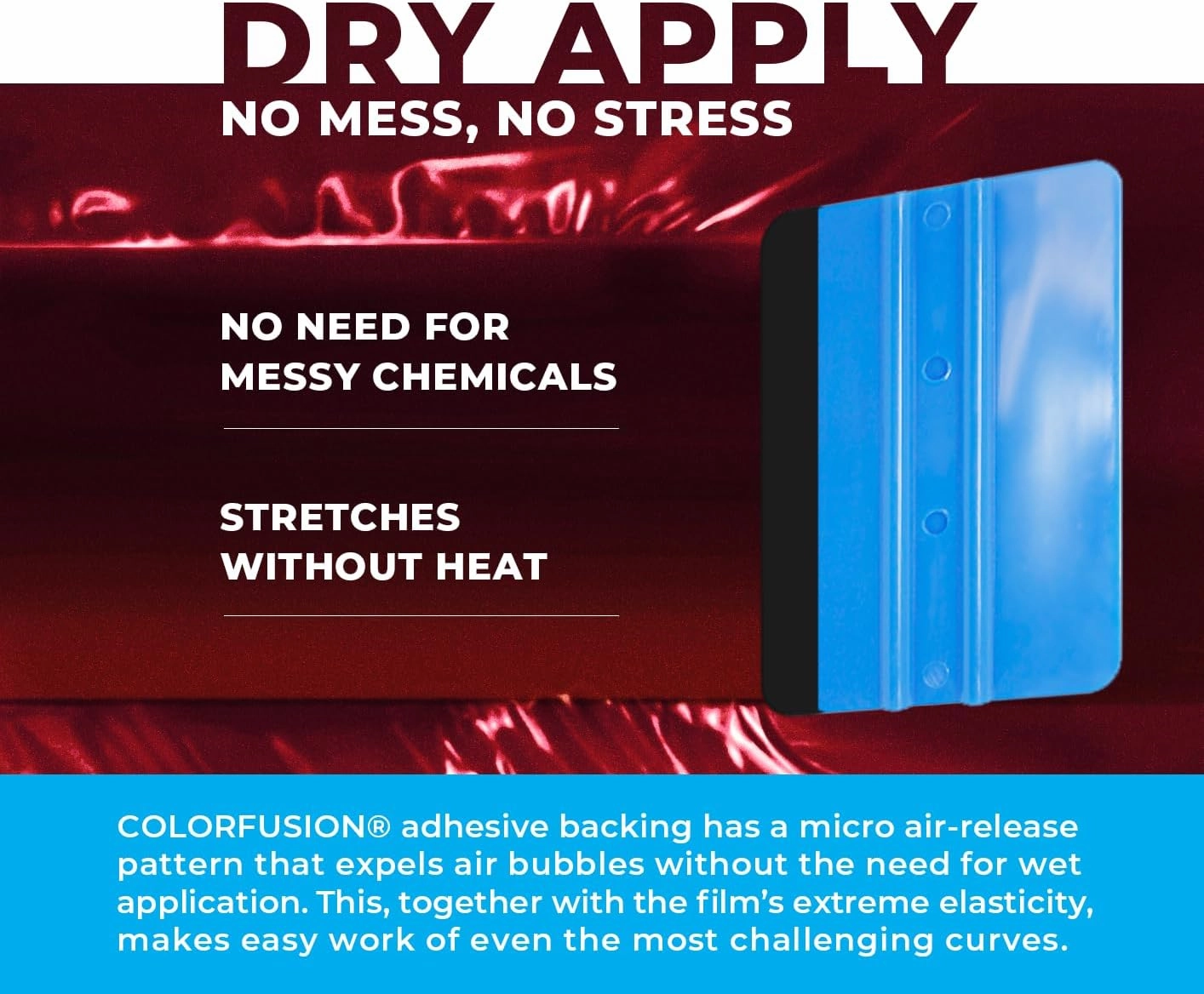 ColorFusion PPF by VViViD, Gloss Demon Dry Apply PPF Vinyl Car Wrap Roll 1.3ft x 5ft