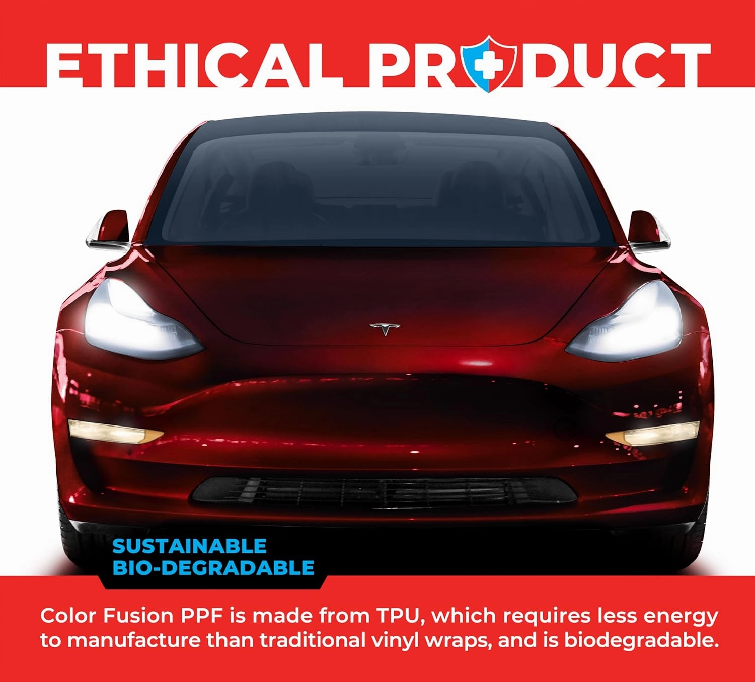 ColorFusion PPF by VViViD, Gloss Demon Dry Apply PPF Vinyl Car Wrap Roll 1.3ft x 5ft