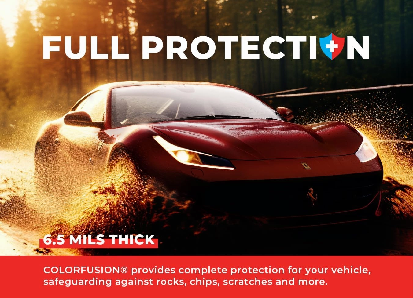 ColorFusion PPF by VViViD, Gloss Demon Dry Apply PPF Vinyl Car Wrap Roll 1.3ft x 5ft
