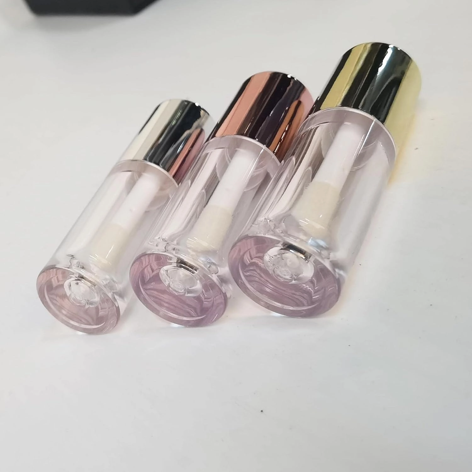 COSIDEA 14pcs Empty 6ml Big Brush Chunky Lip Gloss Tubes for DIY Lip Gloss, Silver Lipgloss Containers
