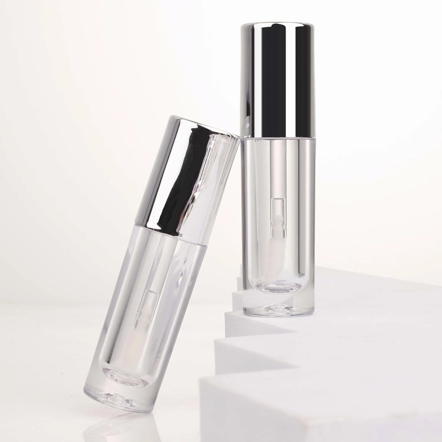COSIDEA 30pcs 2.5ml Round Silver empty lip gloss tubes bulk with wand lipgloss bottle containers wholesale