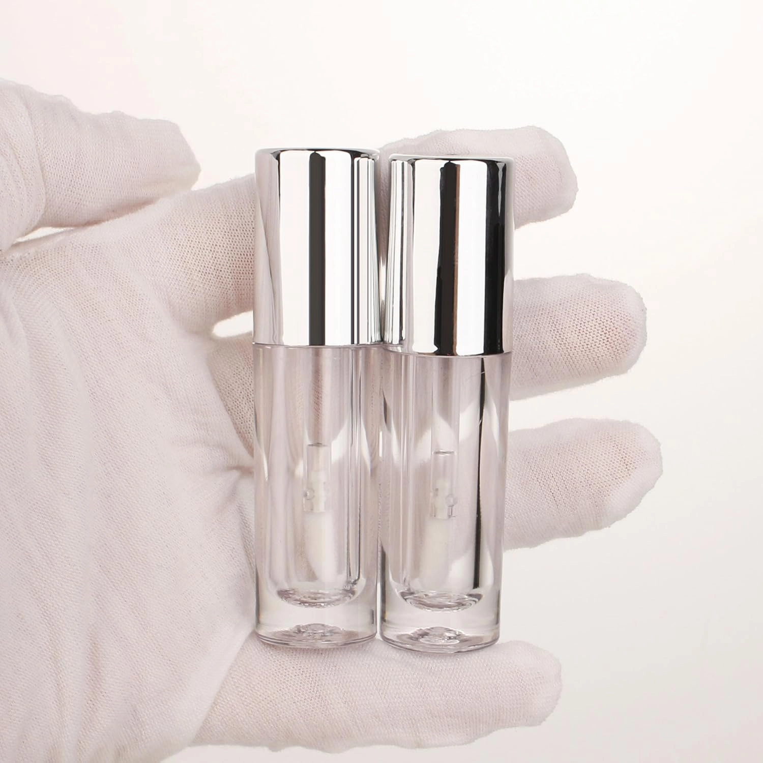 COSIDEA 30pcs 2.5ml Round Silver empty lip gloss tubes bulk with wand lipgloss bottle containers wholesale