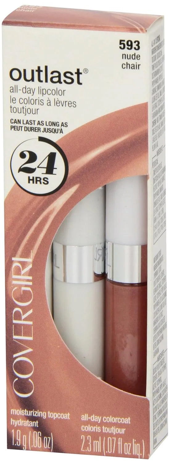 CoverGirl Outlast All Day Two Step Lipcolor, Nude 593, 0.13 Ounce