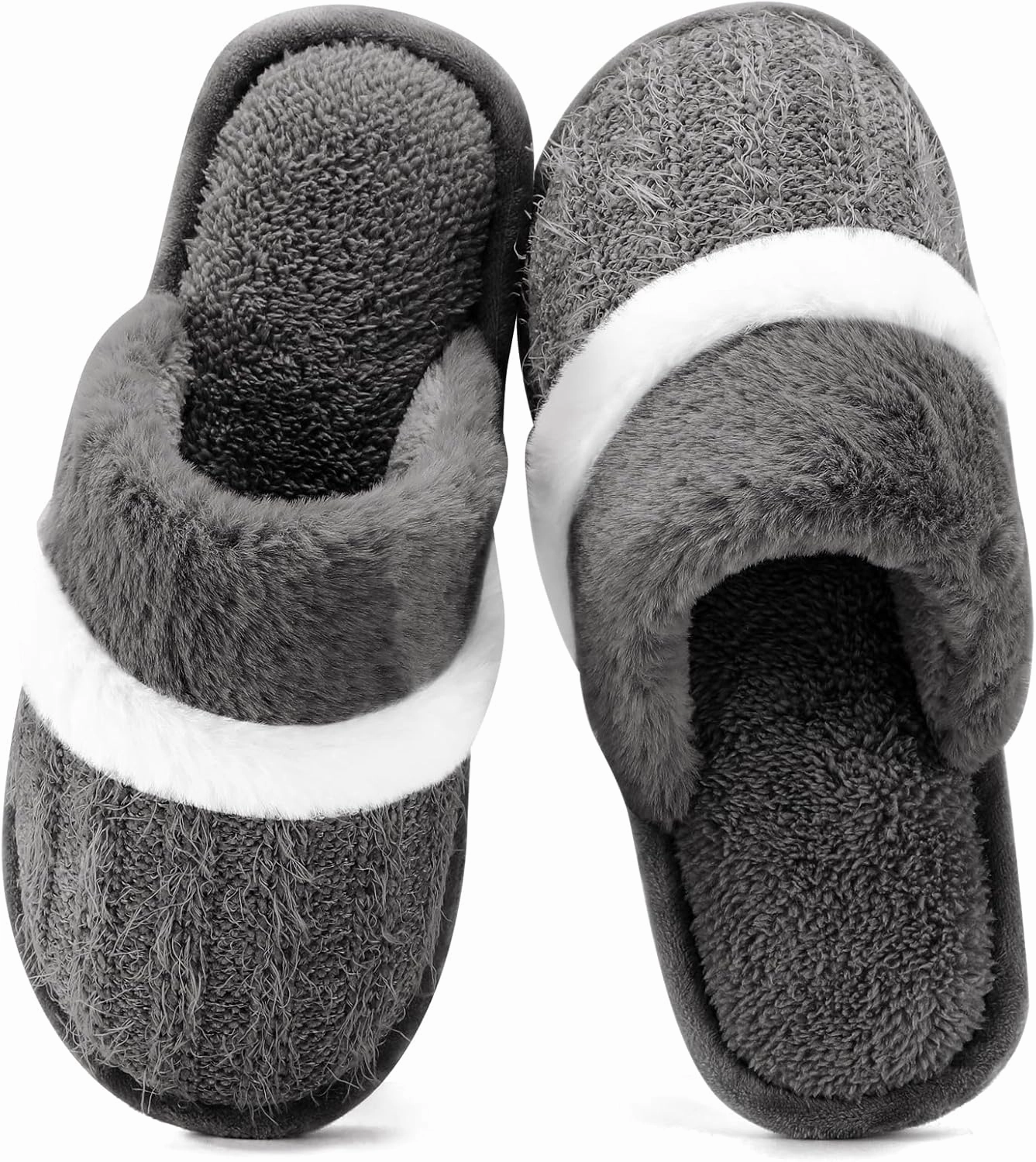 Cozy Slippers for Women Indoor and Outdoor Fuzzy House Shoes with Memory Foam Anti-Skid Sole Gifts for Women Mom Ladies