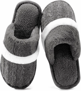 Cozy Slippers for Women Indoor and Outdoor Fuzzy House Shoes with Memory Foam Anti-Skid Sole Gifts for Women Mom Ladies