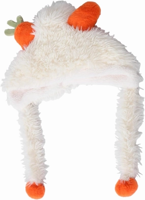 Cute Plush Beanie Carrot Ears Soft Ear Hat for Boy Girl Adults Fuzzy Cold Weather Cap for Easter Parties Cosplay Adorable Plush Design for Unique Style Beige