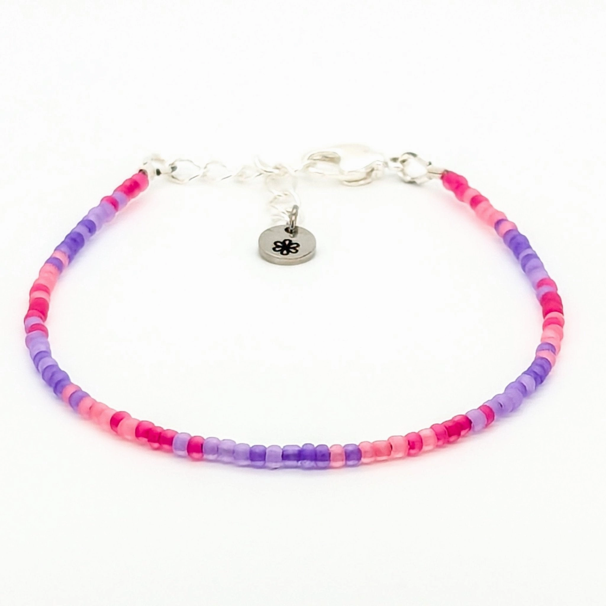 Dainty bracelet - pink and purple ombre