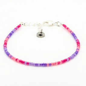 Dainty bracelet - pink and purple ombre