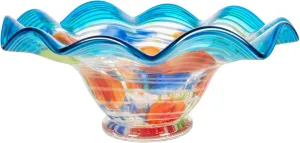 Dale Tiffany AV21188 Art Glass Vase 6.25" Tall Villa Newport Handcrafted Murano-Style Vase for Home Décor, Living Room, Bed Room, Home Office and Gift