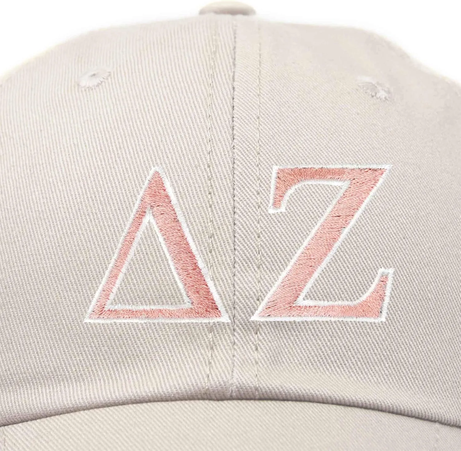 DALIX Delta Zeta Sorority Hat Womens Greek Letters Embroidered Baseball Cap