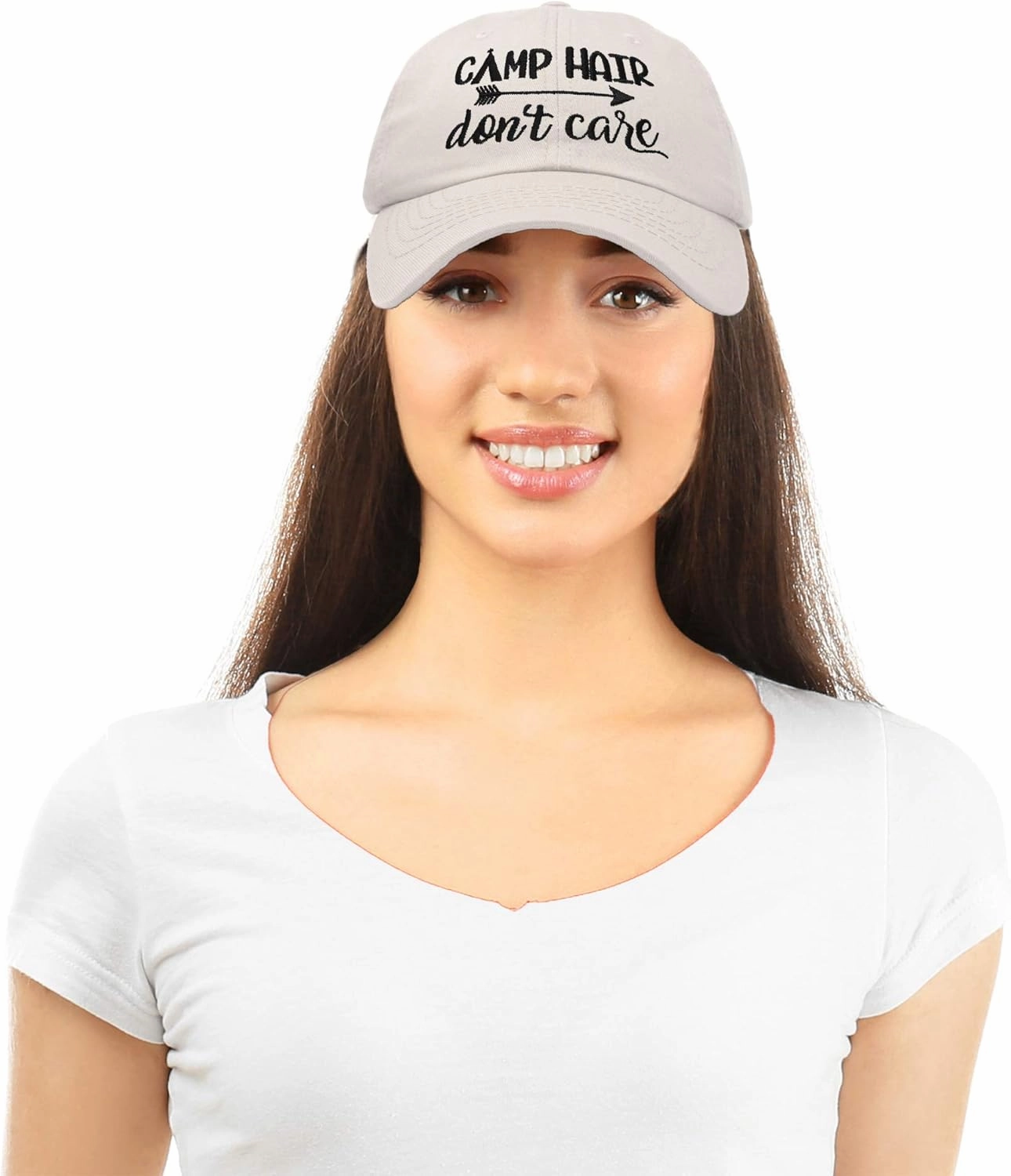 DALIX Camp Hair Don't Care Hat Dad Cap 100% Cotton Lightweight