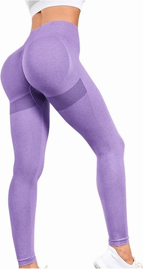 DASAYO Compression Leggings for Women Solid Color Buttery Soft Seamless Stretchy 7/8 Workout Yoga Pants