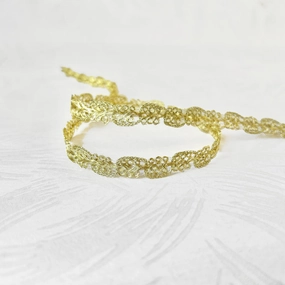 Delicate Metallic Scroll Trim - Multiple Colorways