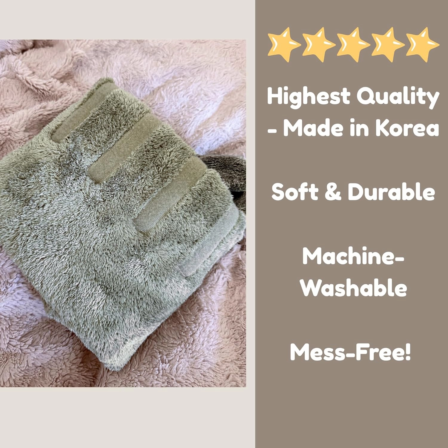 DERPYCHAPPY Premium Dog Towel Robe & Dog Bathrobe for Drying Dogs Made in Korea | Super Absorbent Quick & Adjustable Microfiber Bath Towel for Cats & Puppy Robes After Bath | Soft Warm Drying Coat