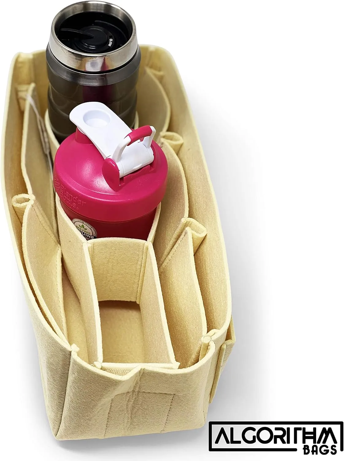 Designed for LV Artsy MM GM | Luxury Purse Organizer Insert, 2.5mm Felt Beige Liner Shaper (Cream, MM)